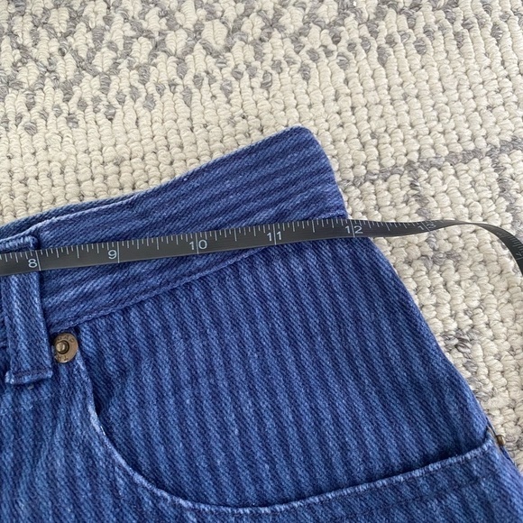 VINTAGE GAP High Waist Pin Stripe Dark Wash Denim Shorts Sz 3/4 - Picture 5 of 6